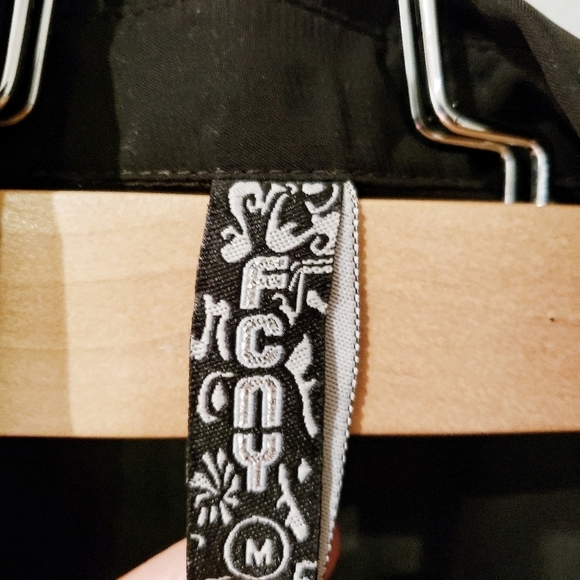 FCNY Sheer Black Sleevless Button Down Top - Picture 5 of 7